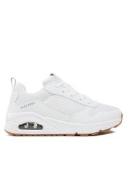 Skechers Sneakersy Uno Powex 403667L/WHT Biały. Białe buty sportowe chłopięce Skechers, ze skóry, bez zapięcia. Za 169.99 zł.
