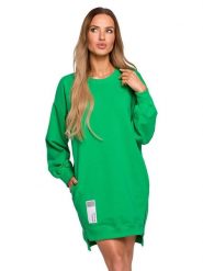 Made of emotion Sukienka dresowa w kolorze zielonym rozmiar: L. Zielone sukienki damskie Made Of Emotion, z aplikacjami, z dresówki, bez ramiączek. Za 254.95 zł.