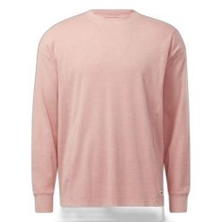 Bluza z naturalnego barwnika Reebok Classics. Czerwone bluzy damskie Reebok, m, bez wzorów, z bawełny, bez kaptura. Za 159.99 zł.