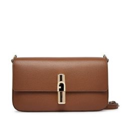 Torebka Furla. Brązowe listonoszki damskie Furla, bez wzorów, bez dodatków. Za 1,259.00 zł.