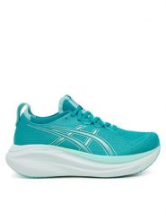 Asics Buty do biegania Gel-Nimbus 27 1012B753 Turkusowy. Niebieskie obuwie sportowe damskie Asics, z materiału, bez zapięcia, do biegania. Za 719.99 zł.