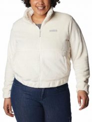 Columbia Kurtka polarowa "Fireside™" w kolorze beżowym rozmiar: XS. Brązowe kurtki damskie Columbia, xs, z polaru, bez kołnierzyka. Za 96.60 zł.