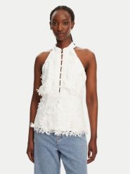Bardot Bluzka Remy Sleeveless 59846TB Biały Regular Fit. Białe bluzki damskie Bardot, bez wzorów, z syntetyku, bez kołnierzyka, bez ramiączek. Za 279.99 zł.