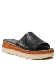 Lasocki Klapki U420 Czarny. Czarne klapki damskie Lasocki, bez wzorów, ze skóry, bez obcasa, bez zapięcia. Za 89.99 zł.