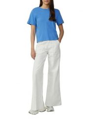 S.Oliver Koszulka w kolorze niebieskim rozmiar: 46. Niebieskie koszulki damskie S.Oliver, s, bez wzorów, z bawełny, bez kołnierzyka, bez ramiączek. Za 43.47 zł.