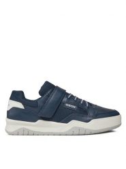 Geox Sneakersy J Perth Boy J367RE 0FEFU C4211 D Granatowy. Niebieskie buty sportowe chłopięce Geox, ze skóry, bez zapięcia. Za 219.99 zł.