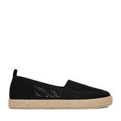 Espadryle JENNY. Czarne espadryle damskie Jenny, bez wzorów, bez obcasa. Za 69.99 zł.
