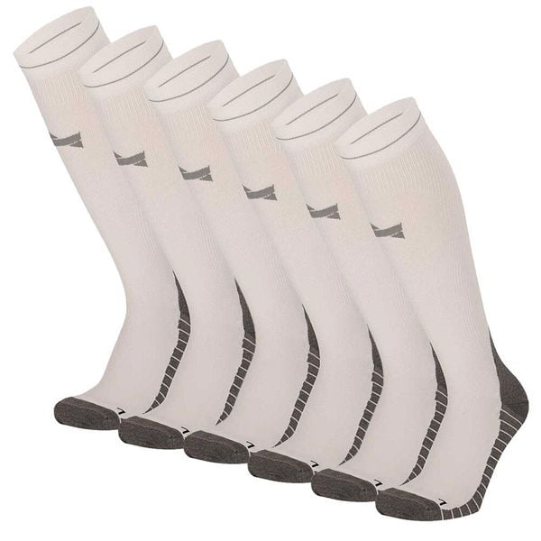 Skarpety kompresyjne do biegania Xtreme, 6 par, Multi Biały. Białe skarpetki damskie XTREME SOCKSWEAR, bez wzorów, z elastanu. Za 221.12 zł.