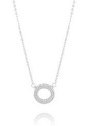 CHARM'S Srebrny naszyjnik z elementem ozdobnym - dł. 47 cm rozmiar: onesize. Szare naszyjniki damskie CHARM'S, z cyrkonią, srebrne. Za 105.38 zł.