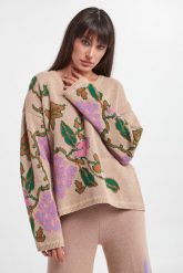Sweter damski z wełną TWINSET. Swetry klasyczne damskie Twinset Milano, m, z wełny, bez kołnierzyka. W wyprzedaży za 759.85 zł.