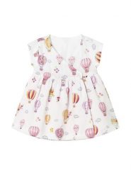 Mayoral Sukienka codzienna 1807 Różowy Regular Fit. Czerwone sukienki dziewczęce Mayoral, bez wzorów, z bawełny, bez ramiączek, proste. Za 157.99 zł.