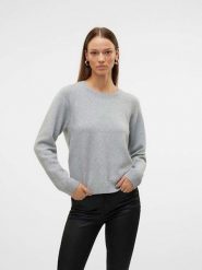 Vero Moda Sweter "Doffy Shine" w kolorze szarym rozmiar: XL. Szare swetry klasyczne damskie Vero Moda, xl, ze splotem, bez kołnierzyka. Za 92.45 zł.