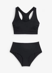 Bikini bustier (2 części). Czarne bikini bonprix, bez wzorów. Za 112.99 zł.