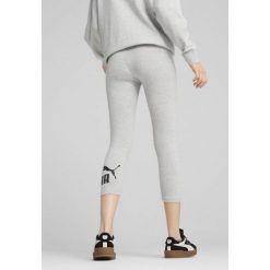 Damskie legginsy 3/4 z małym logo No. 1 ESS PUMA Light Gray Heather. Szare legginsy damskie Puma, l, bez wzorów, z gumy. W wyprzedaży za 94.00 zł.