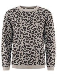 Zwillingsherz Sweter "Leo" w kolorze szarym rozmiar: S/M. Szare swetry klasyczne damskie Zwillingsherz, m, z bawełny, bez kołnierzyka. Za 210.81 zł.