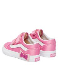 Vans Sneakersy Old Skool V Bow VN000E9WFRQ1 Różowy. Czerwone trampki dziewczęce Vans, bez wzorów, z materiału, bez zapięcia. Za 239.99 zł.