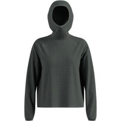 Bluza z kapturem Odlo Mid layer hoody CUBIC. Szare bluzy damskie ODLO, bez wzorów, z kapturem. Za 319.99 zł.