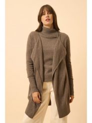 Just Cashmere Kaszmirowy kardigan "Brooke" w kolorze brązowym rozmiar: XXL. Brązowe kardigany damskie Just Cashmere, xxl, bez wzorów, z kaszmiru. Za 550.45 zł.