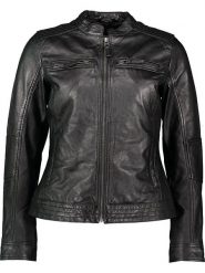 7eleven Skórzana kurtka "Salina" w kolorze czarnym rozmiar: 42. Czarne kurtki damskie 7eleven, bez wzorów, z materiału, bez kaptura. Za 434.99 zł.