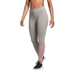 Legginsy damskie do treningu Adidas W Essentials Linear Tight szare. Szare legginsy sportowe damskie Adidas, s, bez wzorów, z bawełny, na fitness i siłownię. Za 119.00 zł.