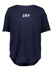 GAP Koszulka w kolorze granatowym rozmiar: XL. Niebieskie bluzki damskie GAP, xl, bez wzorów, z bawełny, bez kołnierzyka, bez ramiączek. Za 79.03 zł.