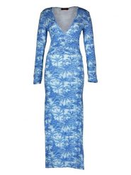 Miss goodlife Sukienka "Blue Paradise" w kolorze niebieskim rozmiar: XL. Niebieskie sukienki damskie miss goodlife, bez wzorów, z bawełny, bez ramiączek. Za 190.63 zł.