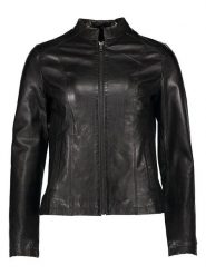 Bugatti Skórzana kurtka w kolorze czarnym rozmiar: 44. Czarne kurtki damskie Bugatti, bez wzorów, ze skóry, bez kaptura. Za 717.99 zł.