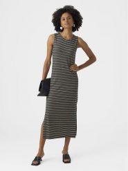 Vero Moda Sukienka letnia Fiona 10290338 Czarny Loose Fit. Czarne sukienki damskie Vero Moda, bez wzorów, z wiskozy, bez ramiączek. Za 179.99 zł.