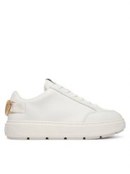 LOVE MOSCHINO Sneakersy JA15224G1OIA0100 Biały. Białe obuwie sportowe damskie Love Moschino, ze skóry, bez zapięcia. Za 919.99 zł.