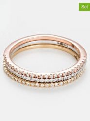 DIAMANTA Złote pierścionki (3 szt.) "Belles Alliances" z diamentami rozmiar: 48. Żółte pierścionki damskie DIAMANTA, z diamentem, złote. Za 2,696.99 zł.