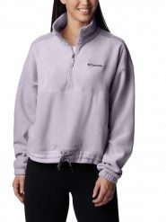 Columbia Bluza polarowa "Brushy Bay" w kolorze fioletowym rozmiar: M. Różowe bluzy damskie Columbia, m, bez wzorów, z polaru, bez kaptura. Za 159.95 zł.