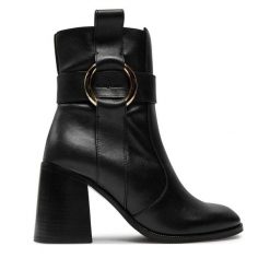 Botki See By Chloé. Czarne botki damskie See By Chloé, bez obcasa, na słupku, bez zapięcia. Za 2,469.00 zł.