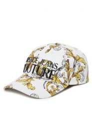 Versace Jeans Couture Czapka z daszkiem 78VAZK10 Biały. Białe czapki z daszkiem damskie Versace Jeans Couture, bez wzorów, z bawełny. Za 189.99 zł.