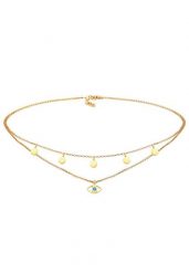 Elli Choker damski Evil Eye z kryształami wykonany z srebra próby 925 Sterling Silver Naszyjniki 1 ct Damski. Szare naszyjniki damskie Elli, pozłacane. Za 303.99 zł.