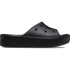 Klapki plażowe damskie Crocs Classic Platform Slide. Czarne klapki damskie Crocs, bez wzorów, bez obcasa, bez zapięcia. Za 169.99 zł.