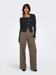 JDY Koszulka "Freya" w kolorze czarnym rozmiar: XL. Czarne bluzki damskie JDY, xl, bez wzorów, prążkowane, bez kołnierzyka, bez ramiączek. Za 65.38 zł.