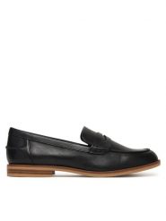 Caprice Lordsy 9-24203-46 Czarny. Czarne półbuty damskie Caprice, bez wzorów, ze skóry, bez obcasa, bez zapięcia. Za 300.99 zł.