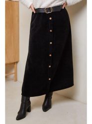 Curvy Lady Spódnica w kolorze czarnym rozmiar: 44/46. Czarne spódnice damskie Curvy Lady, bez wzorów, ze skóry, klasyczne, maxi. Za 122.96 zł.