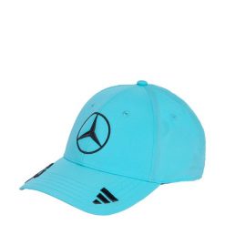 Czapka Mercedes-AMG Petronas Formula One Team George Russell. Niebieskie czapki damskie Adidas, bez wzorów. Za 199.00 zł.