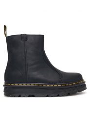 Dr. Martens Botki Zebzag Rigger Black Wyoming DM42662001 Czarny. Czarne botki damskie Dr Martens, ze skóry, bez obcasa, na płaskiej podeszwie, bez zapięcia. Za 849.99 zł.