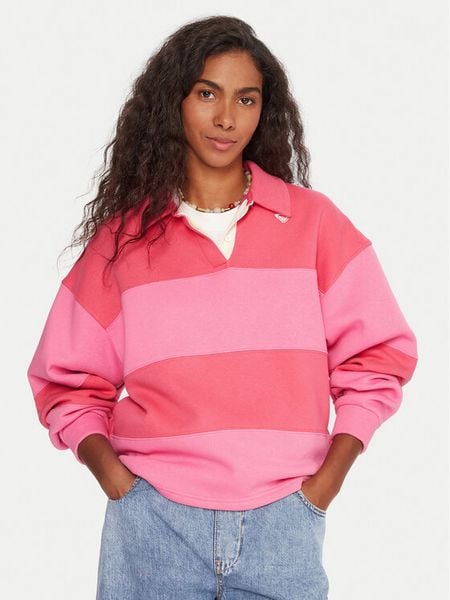 Roxy Bluza Cross Your Mind ERJFT05015 Różowy Boxy Fit. Czerwone bluzy damskie Roxy, l, bez wzorów, z bawełny, bez kaptura. Za 319.99 zł.