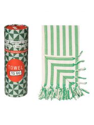 Samimi Chusta hammam "Demeter" w kolorze kremowo-zielonym - 180 x 100 cm rozmiar: onesize. Brązowe chusty damskie Samimi, bez wzorów, z bawełny. Za 60.99 zł.