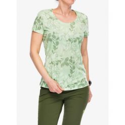 Koszulka szybkoschnąca damska Vaude Skomer AOP T-Shirt. Zielone koszulki sportowe damskie Vaude, bez wzorów, bez ramiączek. Za 130.99 zł.