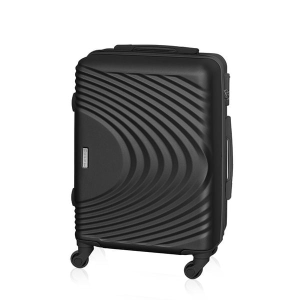Walizka podróżna BETLEWSKI BWA-055 L czarna. Czarne walizki Betlewski, bez wzorów, z materiału. Za 209.99 zł.