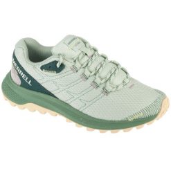 Buty do biegania damskie, Fly Strike. Zielone obuwie sportowe damskie Merrell, z gumy, bez zapięcia, do biegania. Za 339.99 zł.