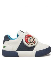 Geox Sneakersy B Gisli B551NC 000BC C0899 M Biały. Białe buty sportowe chłopięce Geox, ze skóry, bez zapięcia. Za 159.99 zł.