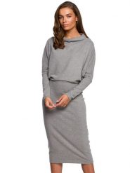 Stylove Sukienka w kolorze szarym rozmiar: XXL/3XL. Szare sukienki damskie Stylove, bez wzorów, bez ramiączek. Za 120.79 zł.