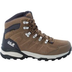 Buty trekkingowe damskie Jack Wolfskin Refugio Texapore Mid. Brązowe obuwie trekkingowe damskie Jack Wolfskin, z materiału, za kostkę, bez zapięcia. Za 479.99 zł.