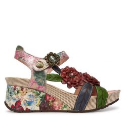 Sandały Laura Vita. Sandały damskie LAURA VITA, bez wzorów, bez obcasa, na koturnie, bez zapięcia. Za 439.99 zł.