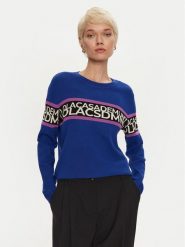 LOLA CASADEMUNT Sweter LF2411020 Niebieski Regular Fit. Niebieskie swetry klasyczne damskie LOLA CASADEMUNT, l, z syntetyku, bez kołnierzyka. Za 219.99 zł.